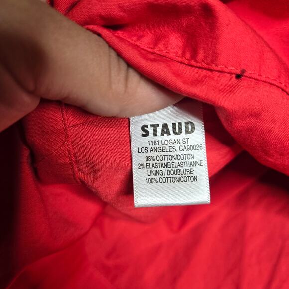 Staud Jackson Midi Dress in Hibiscus Size: M - Picture 7 of 7